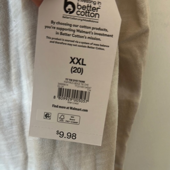 Time and Tru Beige and Cream Tank Top - Picture 3 of 4